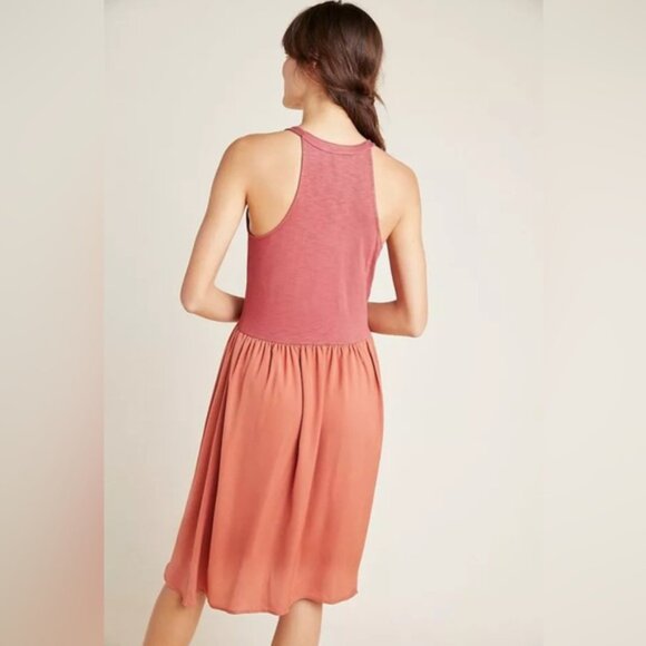 NWT Anthropologie DOLAN Left Coast Fabiana Knit Tank Dress Flare‎ Pleated SMALL - Picture 3 of 14